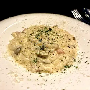 ベーコンとしめじのクリームリゾット