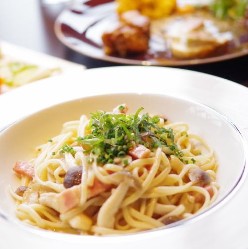 For girls-only gatherings and moms-only lunches ◎ Pasta starting at 1,992 JPY (incl. tax)