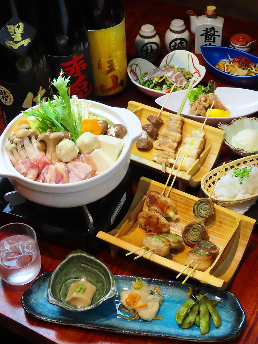 8 dishes to choose from including hot pot and skewer platter + 120 minutes [all you can drink] ⇒ 4000 yen (tax included)