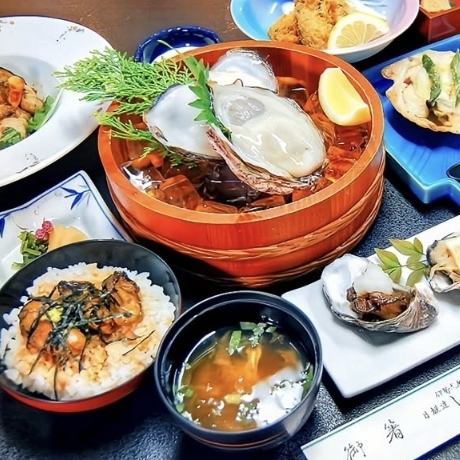 ≪牡蠣を最初から最後まで楽しみ尽くす♪≫ 的矢牡蠣の夏会席