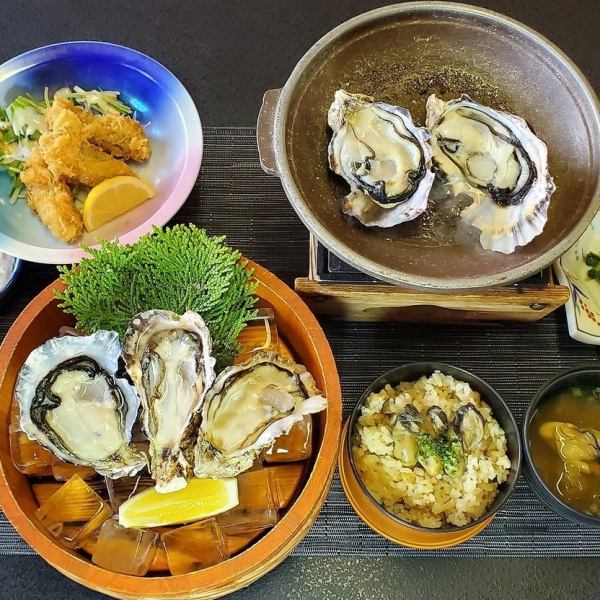 【生・焼き・フライ・ご飯で牡蠣をギュっと満喫できる♪】いかだ御膳