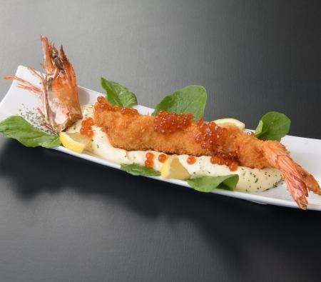 Tartar NUMA with plenty of 23 cm deep-fried shrimp and eggs