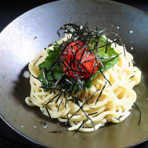 明太クリームパスタ