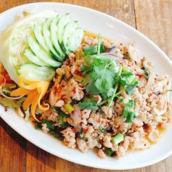 larb gai ~ ground chicken salad)