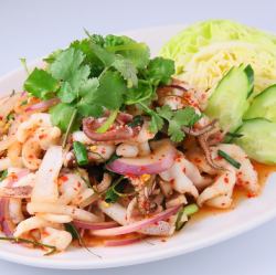 Larb Pramuk (squid larb)