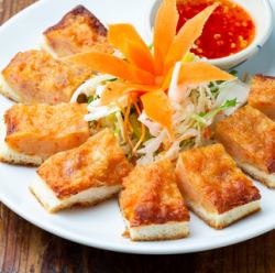 Khanom Pan Na Kun (Shrimp paste toast)