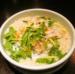 Khao Tom Goong (shrimp porridge)