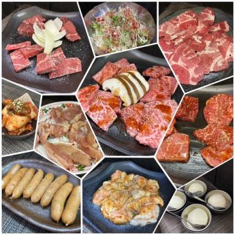 ≪お肉好き必見！≫【おすすめ焼肉コース：満腹セット！】全9品デザート付きで税込3,500円♪