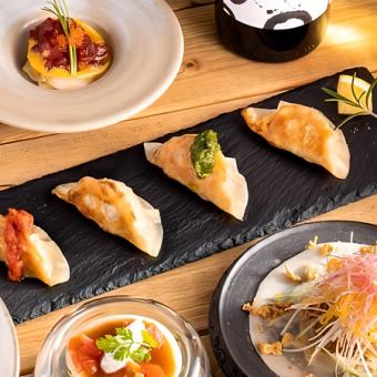 【季節の特別会席◆2時間飲み放題付◎】彩り豊かな逸品◆海鮮春巻きや鶏皮餃子《全9品/4,980円》