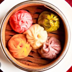 Five-colored xiaolongbao 5 pieces