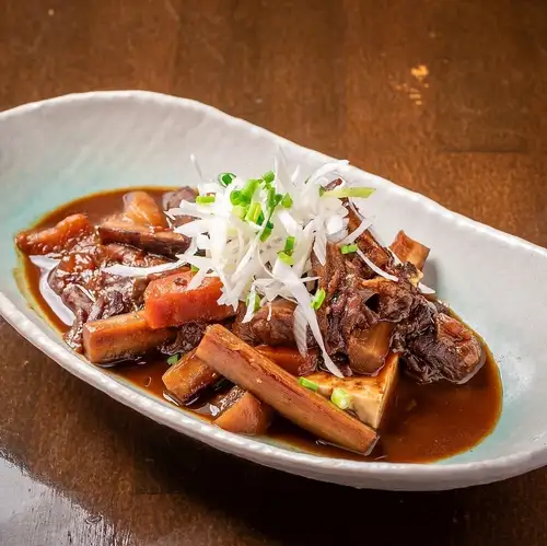 Beef tendon stewed in miso