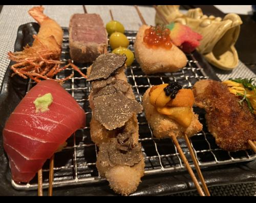 米油で軽やかに揚げる、ICHIの創作串揚げ