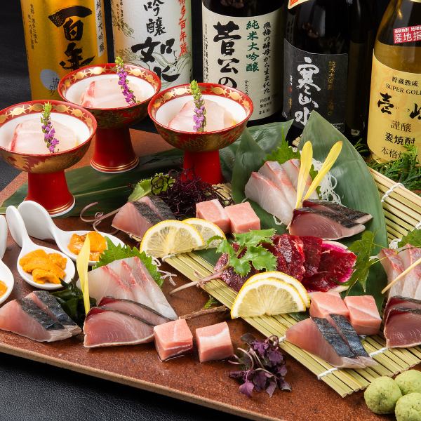 Enjoy the fresh bounty of the sea! Assorted sashimi