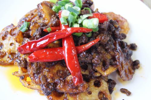 Stir-fried lotus root with mala