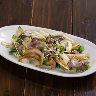 砂肝のネギダレがけ