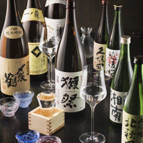 【獺祭も】豊富な日本酒・焼酎を取り揃え！