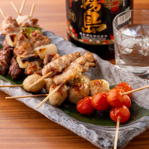 Assortment of 10 yakitori pieces