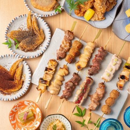 【生ビール付き5,500円コース】8品＋2時間飲み放題付き★歓迎会、送別会