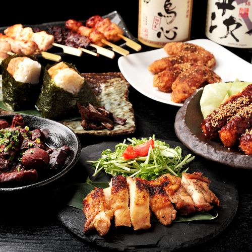 11/1~【生ビール付き6,000円名古屋名物コース】地鶏づくし!8品+2h飲み放題付き★