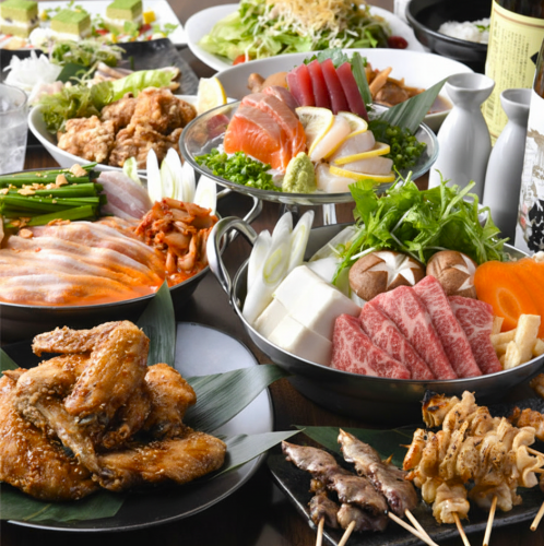 11/1~【生ビール付き9,000円コース】9品+2時間飲み放題付き★忘年会・団体様歓迎