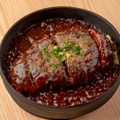 【名古屋コーチン】むねの鉄板みそかつ