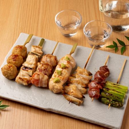 地鶏串焼鳥7種盛り合わせ
