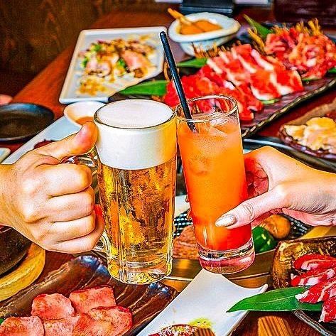 宴会には飲み放題プラン♪