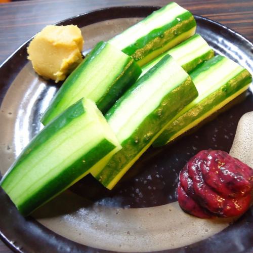 Plum cucumber / miso cucumber