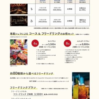 【忘年会◇貸切プラン】専属シェフによるコース料理＆フリードリンク！