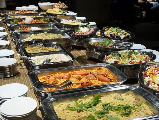 結婚式2次会や会社宴会に最適!【80名以上貸切バイキングコース★】2時間飲み放題付き 4500円
