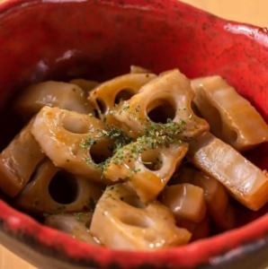 レンコン　焦がしウニ醤油