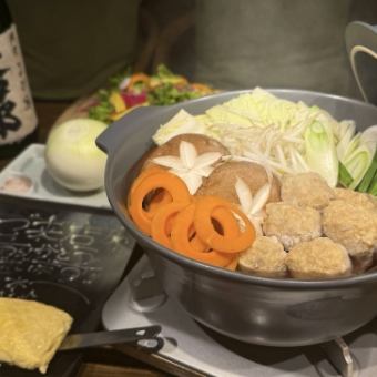 三種類から味が選べる!【自家製鶏つくね鍋コース】★お料理のみ★4180円!《ご予約承り中》