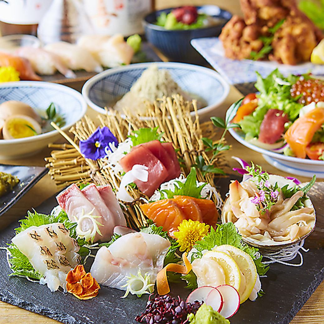 Enjoy our specialty meat dishes, seafood, and creative Japanese cuisine in a private hideaway space♪