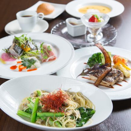 [Lunch] B Lunch Course where you can choose your favorite pasta and main dish ◆ 2900 yen including tax