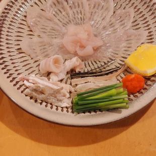 11月中旬~【河豚コース】≪ふぐ刺し、ふぐ鍋など充実の全8品≫おひとり様13,500円(税込)