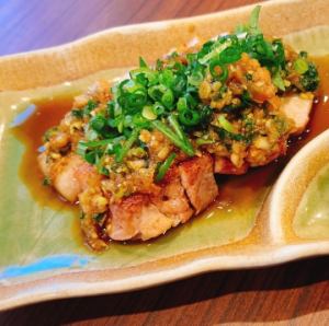 豚バラわさびポン酢　薬味仕立て