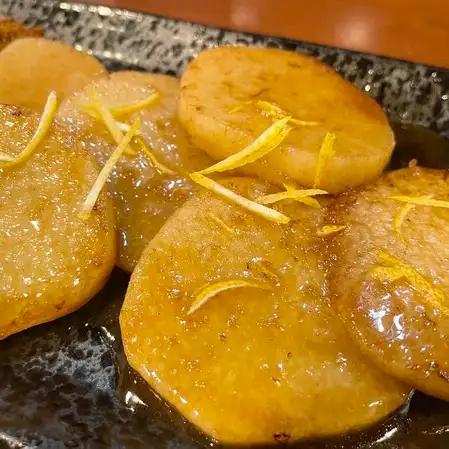 長芋の柚子醤油焼き ゆずからりん添え