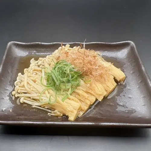 Enoki mushrooms with ponzu sauce