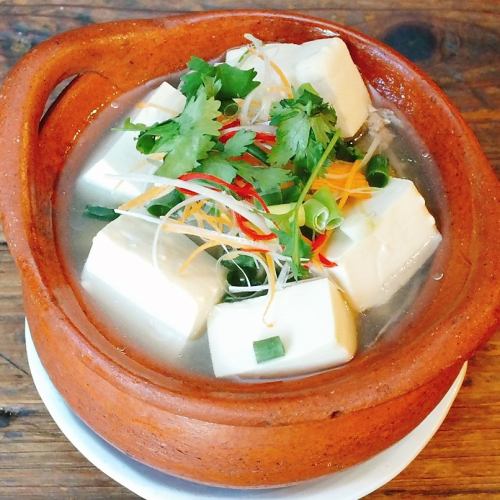 Gane Ju Taofu (fresh tofu and vermicelli soup)