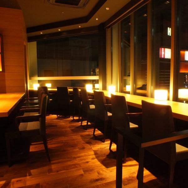 We also have seats with a view.It is a perfect situation for dates and anniversaries.We also have a wide selection of wines and spirits."Din Tai Fung Ebisu branch" where you can enjoy your meal while watching the night view.