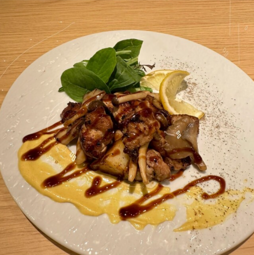 三元豚ときのこのグリル