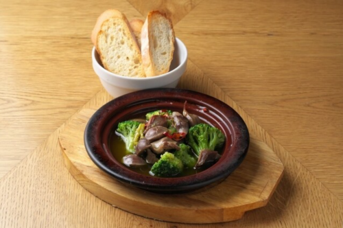 砂肝のアヒージョ