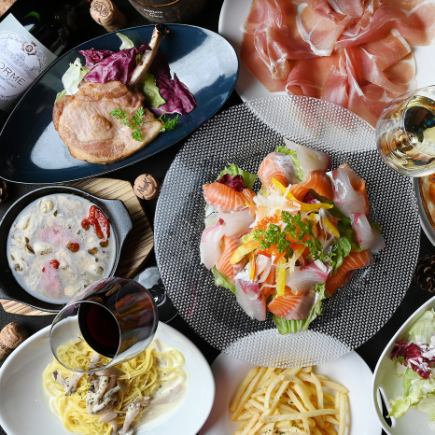 《7月》◇お料理のみ◇魚料理&肉料理を堪能!【贅沢PARTYコース】〈全10品〉3,700円◇記念日に