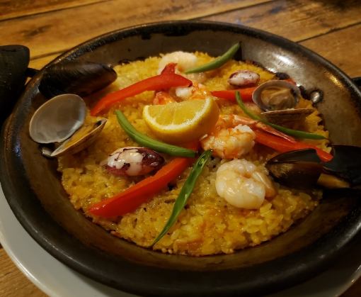 Most popular plan ♪ [Spanish course with seafood paella (all-you-can-drink included)] 4500 → 4000 yen