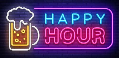 Happy hour until 8pm