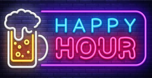 【平日限定ハッピーアワー♪】18時~20時まで対象のドリンクが半額♪生ビールもあります♪