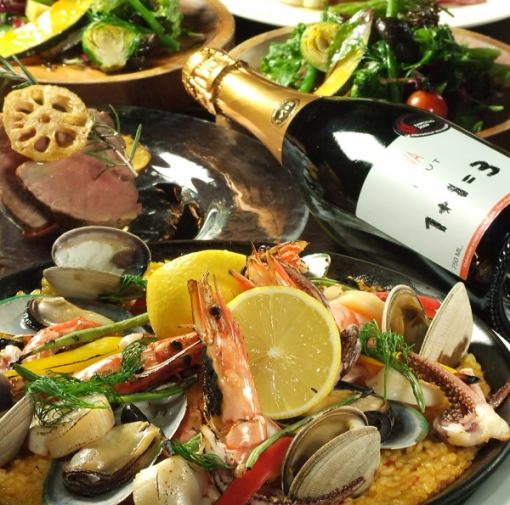 Our most popular dish: Spanish course with seafood paella (120 minutes of all-you-can-drink included) - 4500 yen → 4000 yen