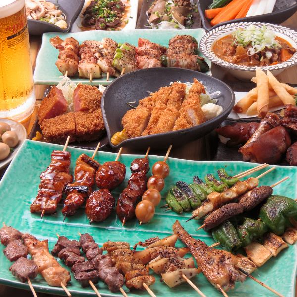 【飲み放題付きコース】自慢のやきとり、焼きとんを手軽に楽しめるコース準備中！