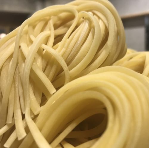 Raw pasta is all homemade noodles!