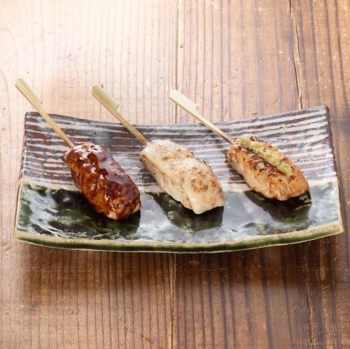 漁師の鰹つくね串(たれ/チーズ/塩わさび) 3本セット